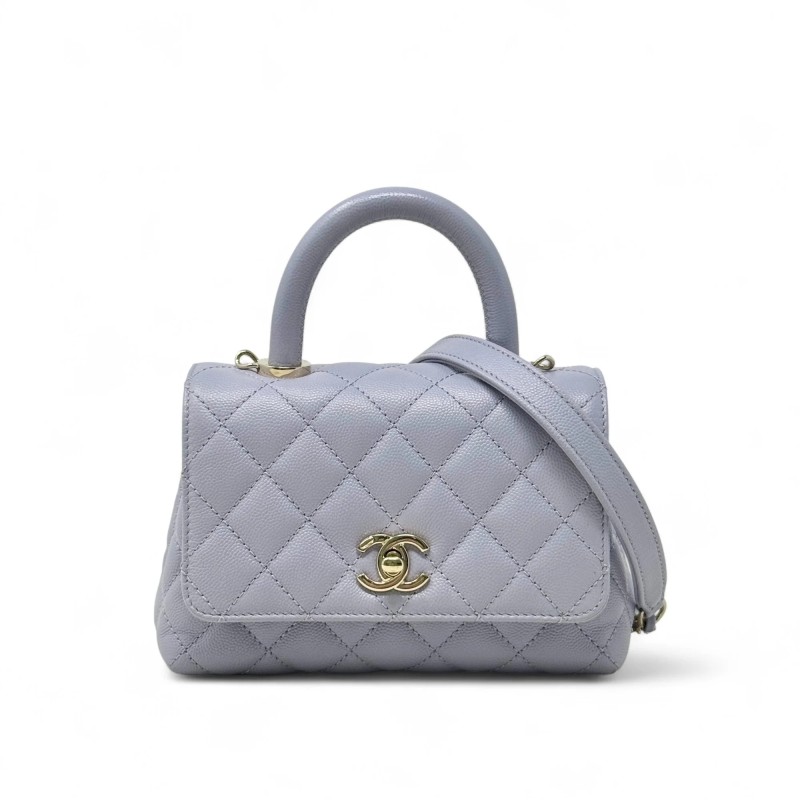 Chanel Purple Extra Mini Coco Handle