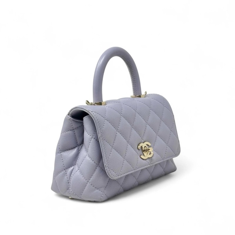 Chanel Purple Extra Mini Coco Handle